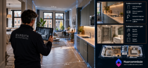 Duresta adviseur meet Amsterdamse woning in voor puntentelling zelfstandige woonruimte